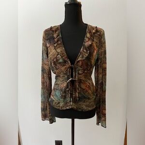Wild Fable Semi Sheer Bohemian style blouse